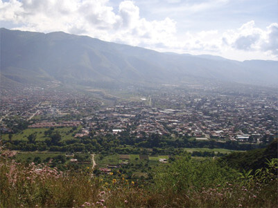 A view of a town in Bolivia