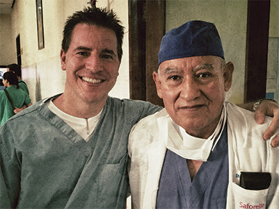 Dr. Stoeckel of Wake Plastic Surgery with Dr. Romero in Bolivia