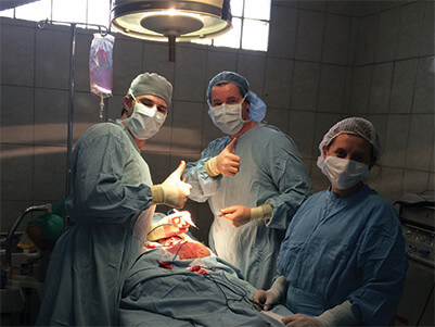 Dr. Stoeckel of Wake Plastic Surgery performing plastic and reconstructive surgery in Bolivia