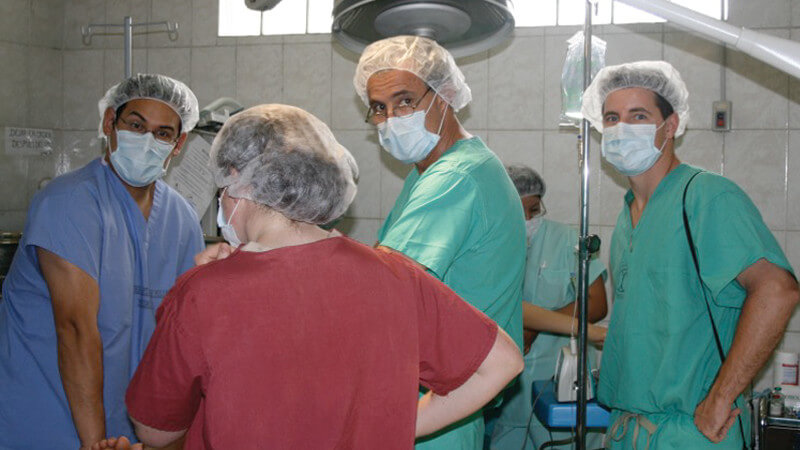 Dr. Stoeckel of Wake Plastic Surgery performing plastic and reconstructive surgery in Bolivia